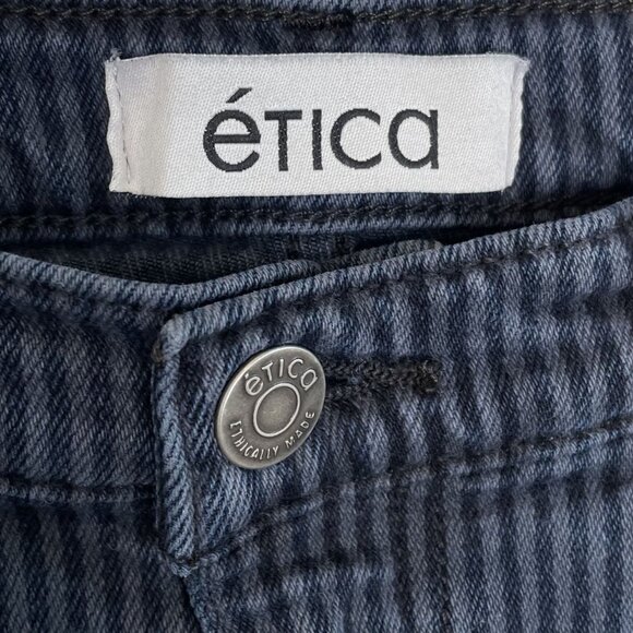 Ética Scarlet Slim Striped High-Rise Frayed Hem Jeans, 29 - Picture 8 of 12